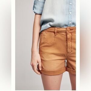 Anthropologie Relaxed Fit Chino Shorts Color Holly Pea Green Size 31